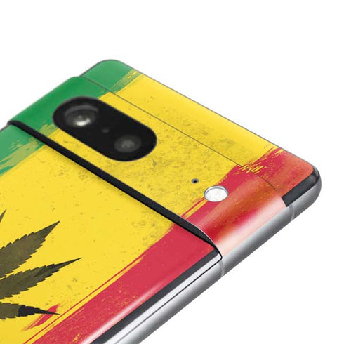 Marijuana Rasta Distressed Pixel Skins